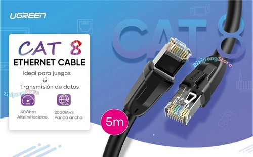 Imagen 2 de 7 de Cable De Red Ugreen- Cat 8 / 40gbps