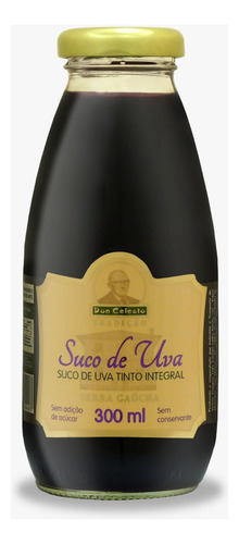 Suco De Uva Tinto Integral S/açúcar - 300ml - Cx -24 Unid.