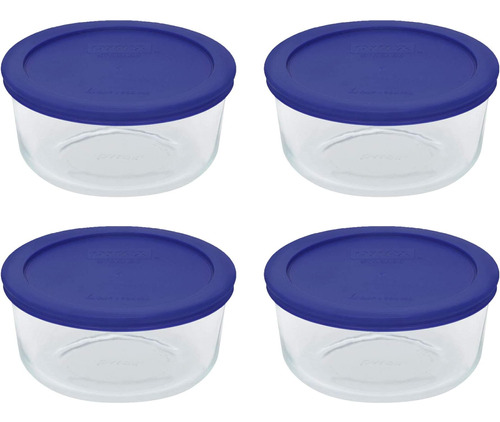 Plato Redondo Pyrex Storage De 4 Tazas, Transparente Con Tap