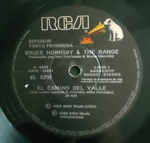 Bruce Hornsby- El Camino Del Valle -vinilo Simple- Promo