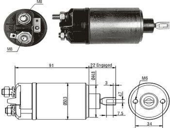 Solenoide Bosch Volkswagen Fusca/opel Rekord 6v