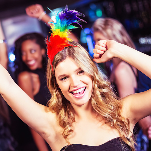 Diadema Rainbow Pride Plume Para Mujer, Accesorios Para El C