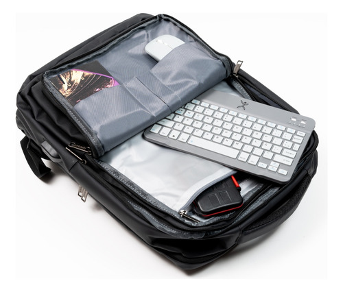 Mochila Tipo Maleta Para Laptop Antiderrames Neblum Perfect Choice Color Negro Diseño De La Tela Lisa