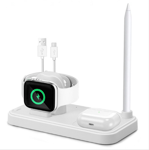 Cargador Inalámbrico 3en1 Para Apple Watch Y AirPods &pencil