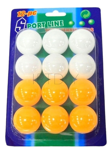 Pelota De Pin-pon Mesa Tenis Balls Blancas Y Naranja 12 Und