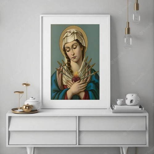 Quadro Decorativo Nossa Senhora Das Dores - 60x48cm