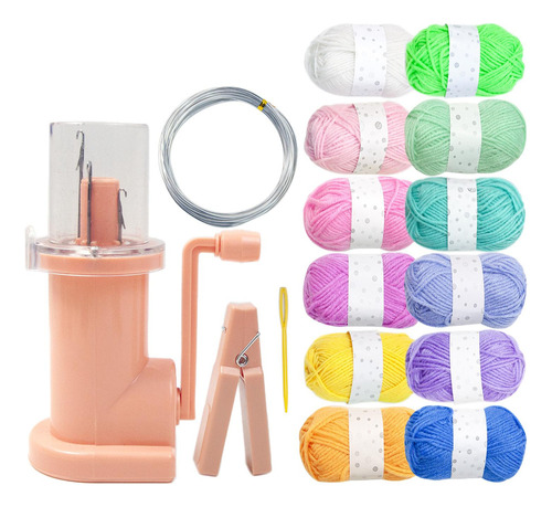 Boo Easy Knitter Mill Machine Hilo De 12 Colores Rosa