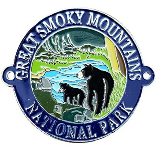 Great Smoky Mountains - Osito Y Cachorro - Medallón De Bast