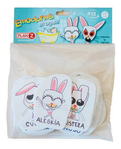 Imagen 5 de 10 de Juegos Para El Baño Goma Eva Emociones Didactico Niños