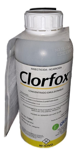Insecticida - Acaricida Fumigación Potente Clorfox De Gleba