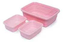 Comprar Set 3 Herméticos Plástico Contenedor Taper Apto Frezer Micro