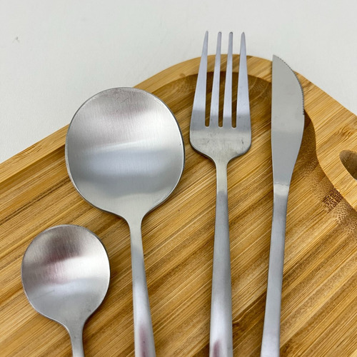 Faqueiro Aço Inox Prata 32 Peças Ópera Lyor Mesa Posta Cor Prateado