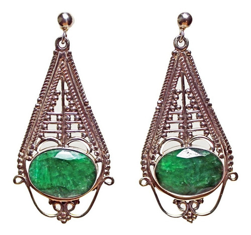 Brincos Indianos Com Esmeraldas