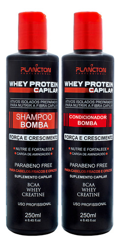 Kit Btx Quiabo 300g + Shampoo E Condicionador Whey 250ml