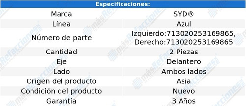 Par Terminales Interiores Audi Q3 13-18 Syd Azul Línea