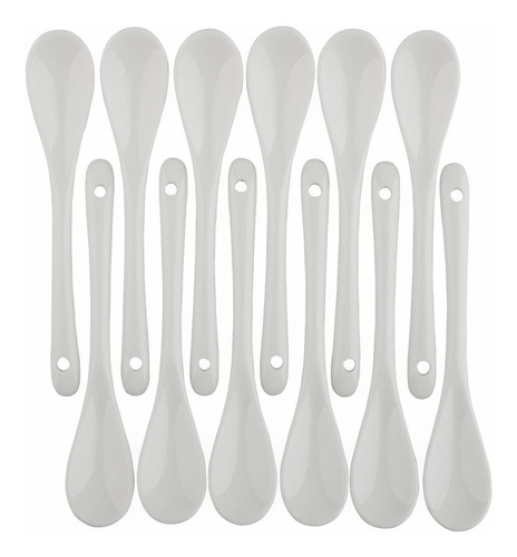 Juego De 12 Cucharas De Porcelana Para Huevos, Café, Té, Pos