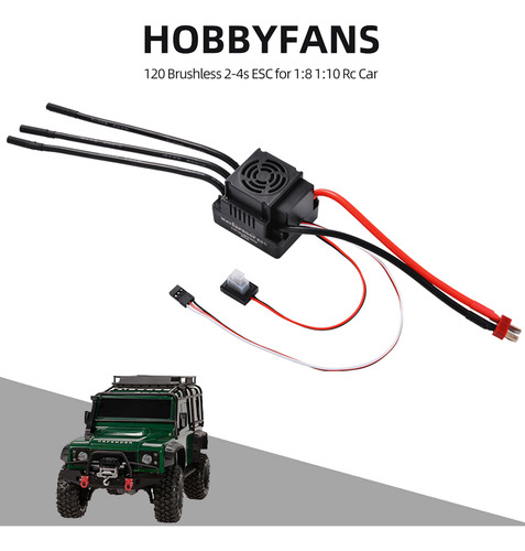 Esc 120a 2-4s Bec Sin Escobillas Para Coche Corto 1:8 1:10 R