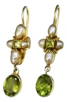 Comprar Aros Con Perlas Cultivadas Barrocas Y Cristal Verde Peridoto