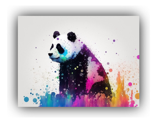 Arte De Pared Patron Intenso Panda Estetico 40x30cm