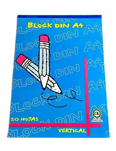 Block Din A4 Vertical 20h  *20 Unidades