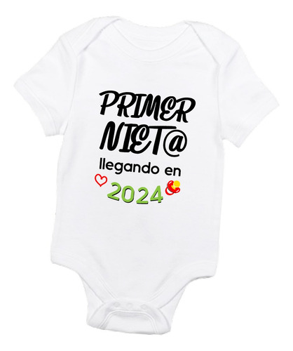 Pañalero Personalizado Anunciar Embarazo Primer Nieto Llega