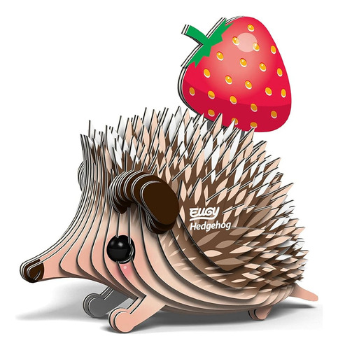 Eugy Hedgehog 3d Puzzle, 24 Piezas Ecológicas Rompecabezas D