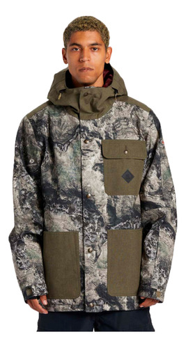 Campera Dc Snow Hombre Servo Verde Camo Cli