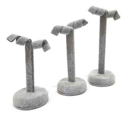 Imagen 5 de 5 de Pack De 3 Exhibidores Para Aros En Felpa