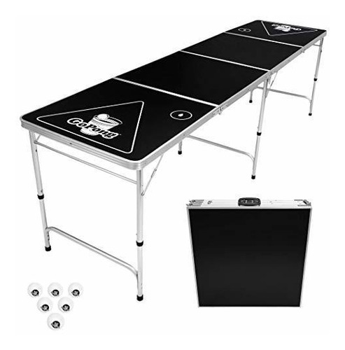 Gopong Mesa De Beer Pong Portable - Plegable De 8 Pies (colo