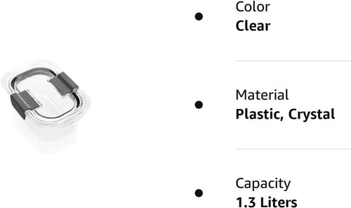 Recipiente Rubbermaid Brilliance, 308 Ml, A Prueba De Fugas