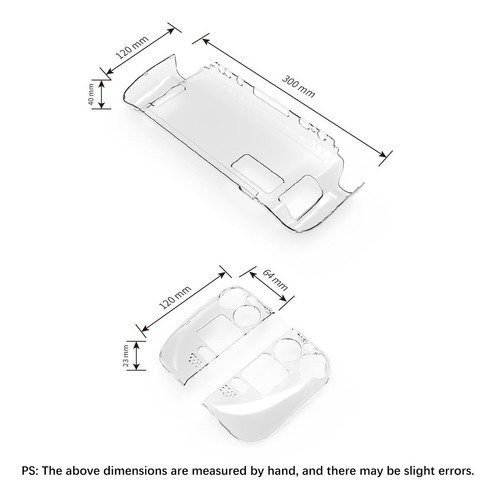 F Funda Para Consola De Juegos Portátil Crystal Shell