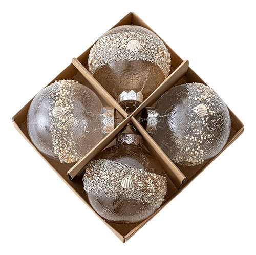 . Juego De Adornos De Bolas 8cm Decoración De Conchas