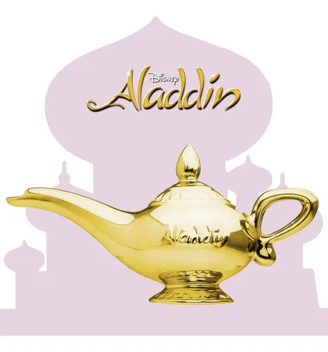 Lâmpada Mágica Aladdin Porcelana Gênio Cofre Cofrinho Disney