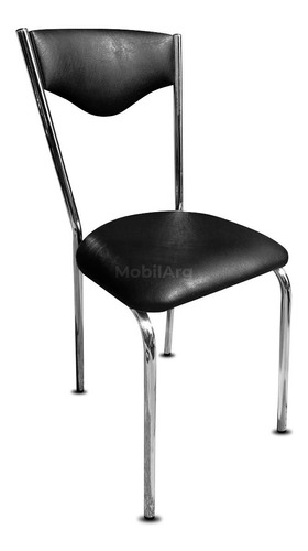 Silla De Comedor Cocina Bar Resto Caño Cromado Asiento Y Respaldo Tapizado Con Garantia De Fabrica