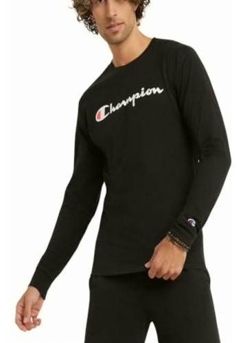 Champion Camiseta Clásica Con Gráfico, Negro-y06794, Color Black