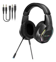 Comprar Audífonos Diadema Gamer Rovesky Con Microfono Y Color Rgb luz LED Headset Gamer Aux 3.5mm Pc Xbox Ps4\u002F5 Switch Negro Xbox Ps4 Pc