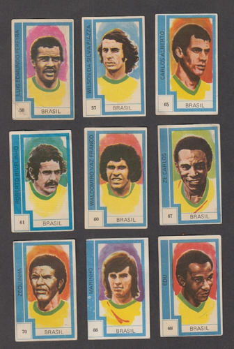 Brasil Mundial Futbol 1974 Lote 9 Figuritas Album De Uruguay