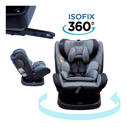 Butaca Bebe Mega Baby Safari Isofix 0/36 Kg Eco Cuero 360º