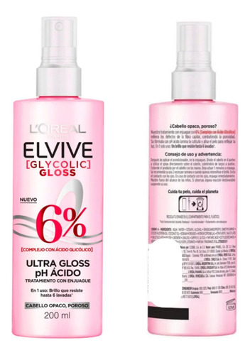 Tratamiento En Spray L'oréal Paris Elvive Glycolic Gloss