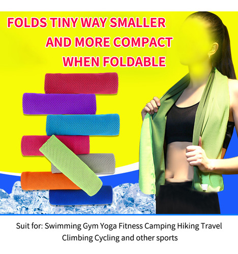 Toalla De Ejercicio Ice Silks Con Sensor De Frío, Toalla Frí