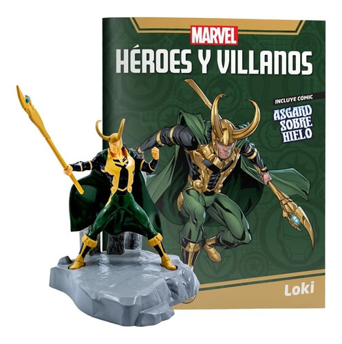 Marvel - Heroes Y Villanos - Loki - Comic + Figura