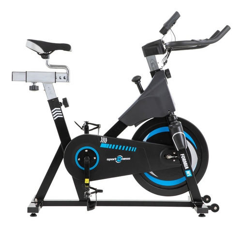 Bicicleta Spinning Estática Formia M1 Vol 18kg Sport Fitness Color Negro/Azul