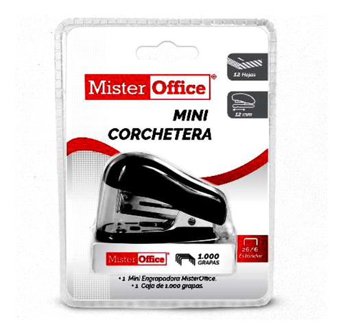 Corchetera Mini + 1000 Corchetes 26/6 - Artesano Librería