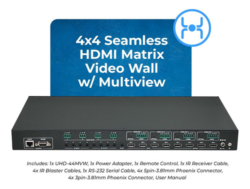 Orei 4k 4x4 Hdmi Matrix Video Wall Controller Procesador
