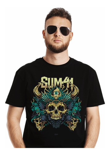 Polera Sum 41 Skull Punk Abominatron