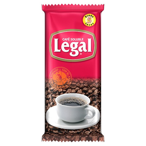 10 Sobres Café Legal Soluble 10g C/u Rinde 50 Tazas