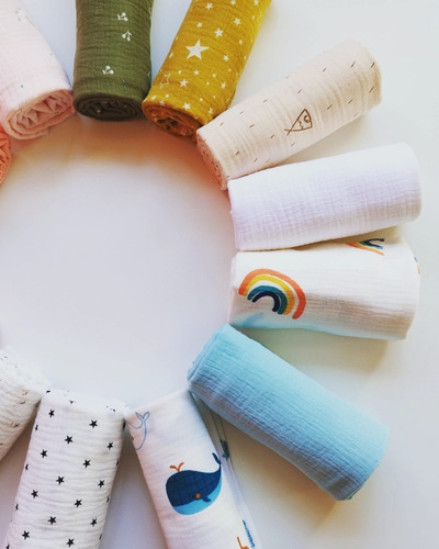 Imagen 6 de 9 de Promo 2 Mantas De Muselina Swaddles Rebozo Recibidor Bebé