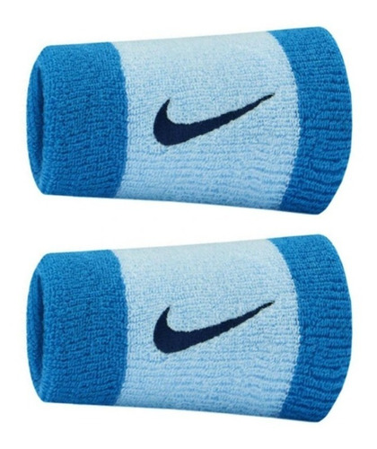 Muñequera Nike Doble Ancho Azul Y Celeste