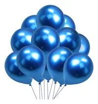 Comprar 1 Bolsa De Globos Cromados #10 Con 50 Globos Color Azul Liso