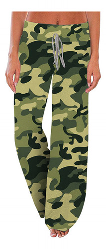 Pantalones De Pierna Ancha Con Cintura Elástica Estampados,